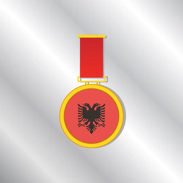 Illustration Albania Flag Template — Vector de stock