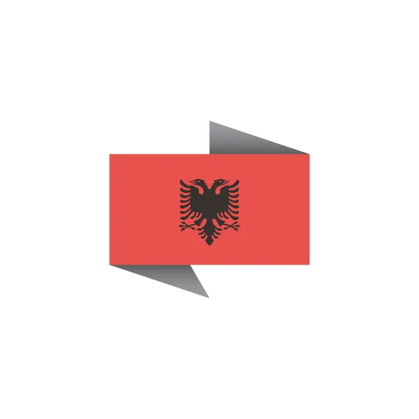 Illustration Albania Flag Template — Stockový vektor