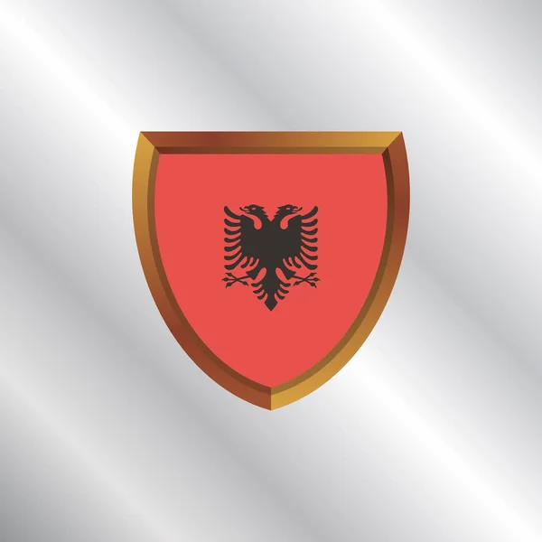 Illustration Albania Flag Template — Vettoriale Stock