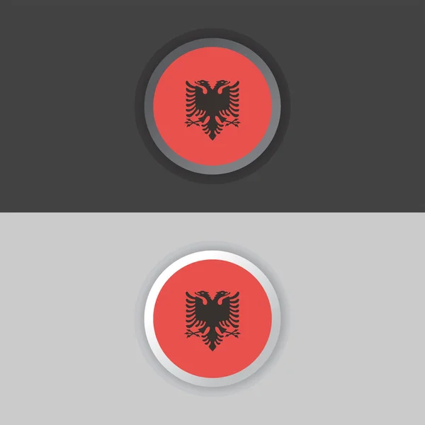 Illustration Albania Flag Template — 스톡 벡터