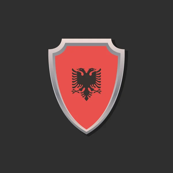 Illustration Albania Flag Template — 스톡 벡터