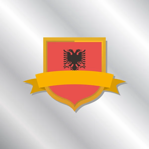 Illustration Albania Flag Template — Stockový vektor