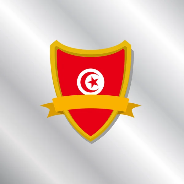 Illustration Tunisia Flag Template — Image vectorielle