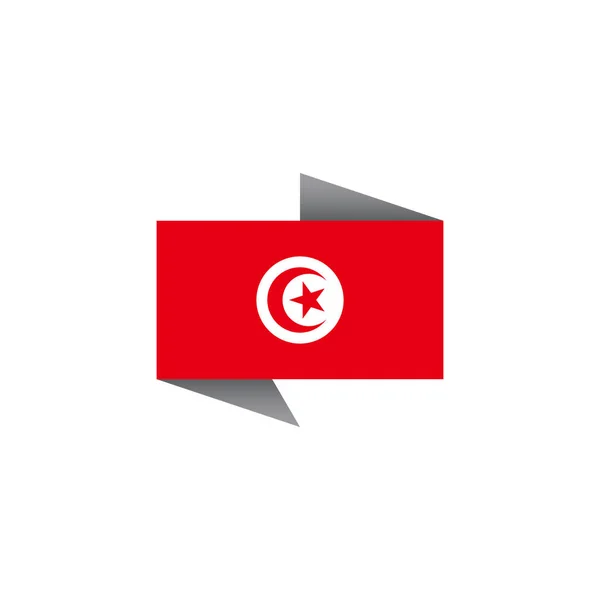 Illustration Tunisia Flag Template — Archivo Imágenes Vectoriales