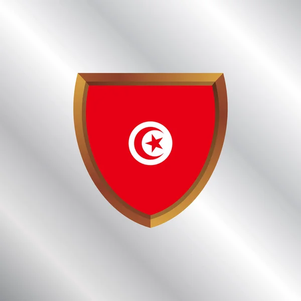 Иллюстрация Шаблона Флага Туниса — стоковый вектор