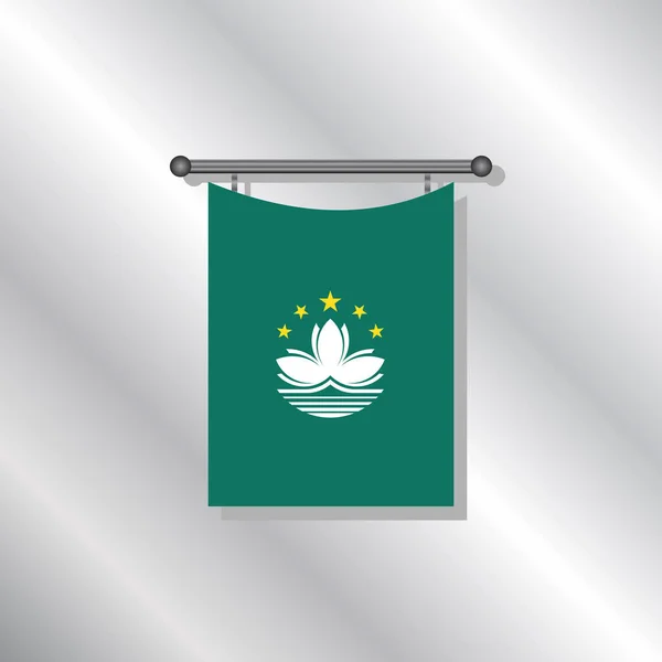 Illustration Macau Flag Template — Vetor de Stock