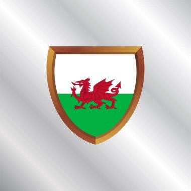 Illustration of Wales flag Template