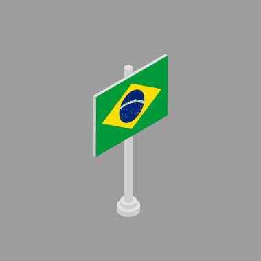 Illustration of Brazil flag Template