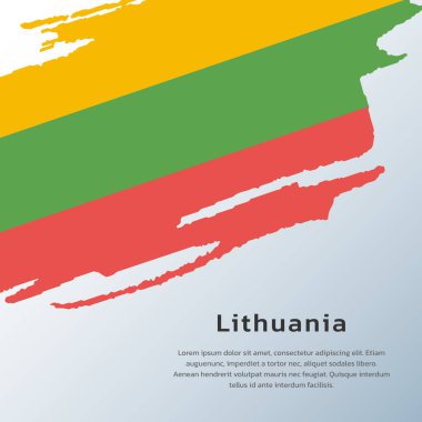 Illustration of Lithuania flag Template