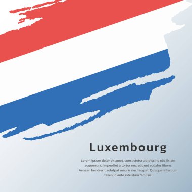 Illustration of Luxembourg flag Template