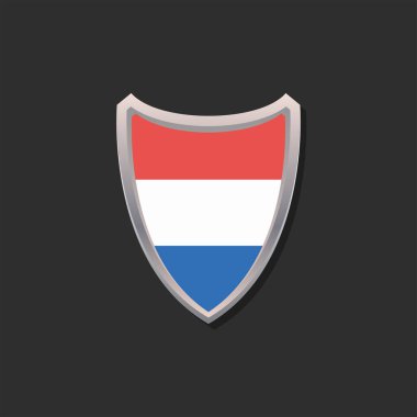 Illustration of Luxembourg flag Template