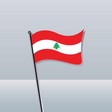 Illustration of Lebanon flag Template