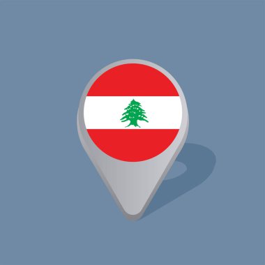 Illustration of Lebanon flag Template
