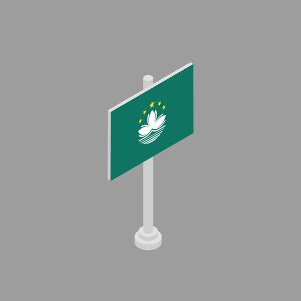 Illustration Macau Flag Template — Vetor de Stock