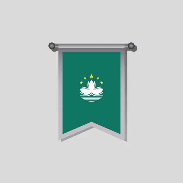 Illustration Macau Flag Template — 스톡 벡터