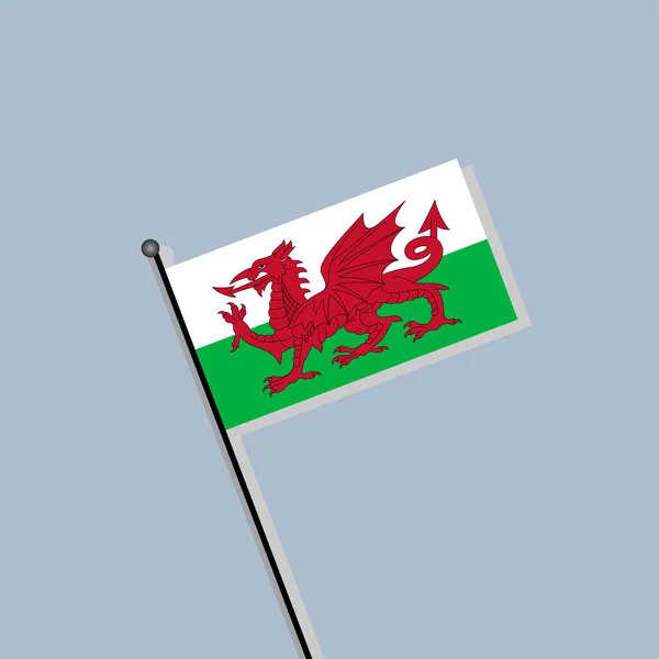 Illustration Wales Flag Template — ストックベクタ