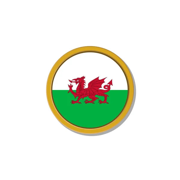 Illustration Wales Flag Template — Archivo Imágenes Vectoriales