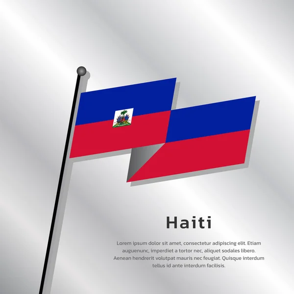 Illustration Haiti Flag Template —  Vetores de Stock