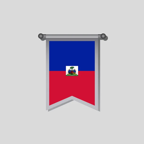 Illustration Haiti Flag Template — Stok Vektör