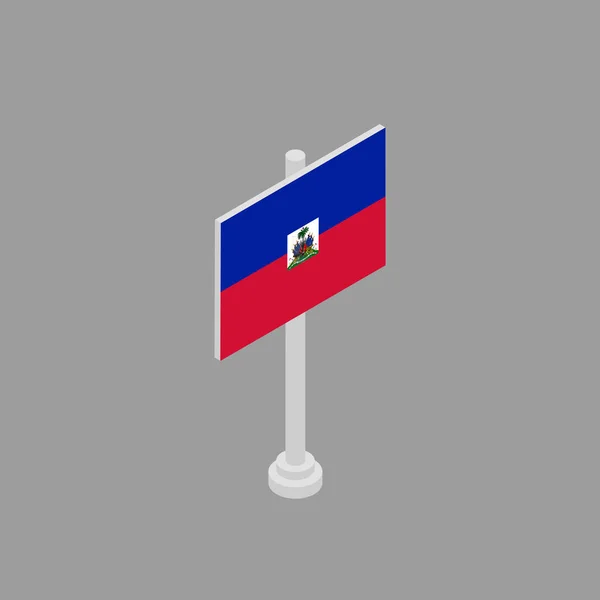 Illustration Haiti Flag Template — Stockvektor