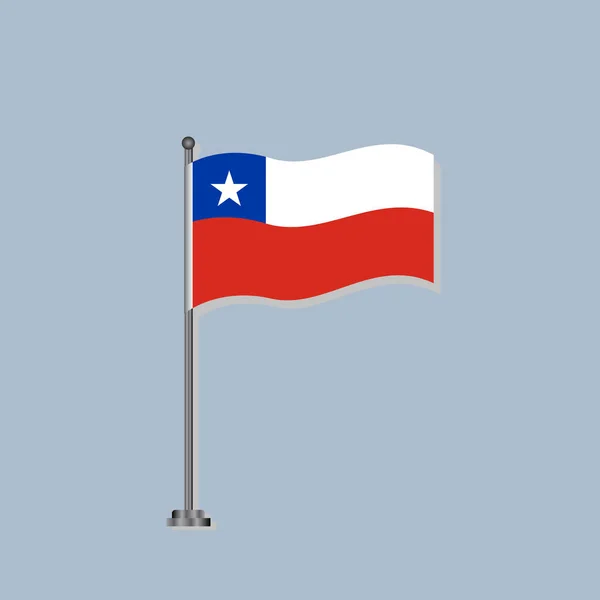 Plantilla Bandera Chile — Archivo Imágenes Vectoriales