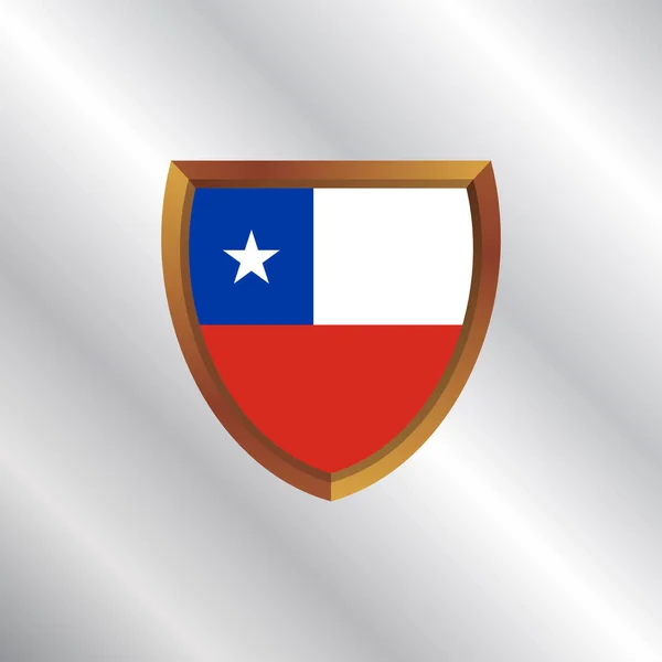 チリ国旗テンプレートのイラスト — ストックベクタ