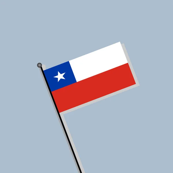 Ilustrace Šablony Vlajky Chile — Stockový vektor