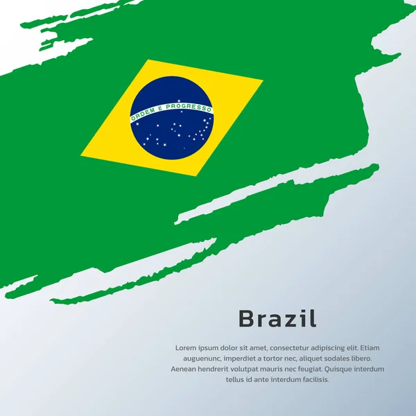 Illustration Brazil Flag Template — Vetor de Stock