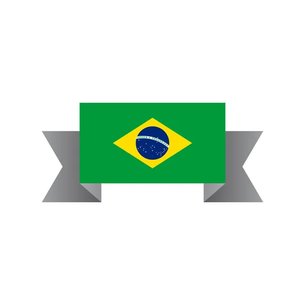 Illustration Brazil Flag Template — Archivo Imágenes Vectoriales