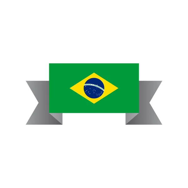 Illustration Brazil Flag Template — Stok Vektör