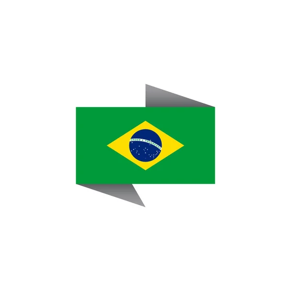 Illustration Brazil Flag Template — Stock vektor