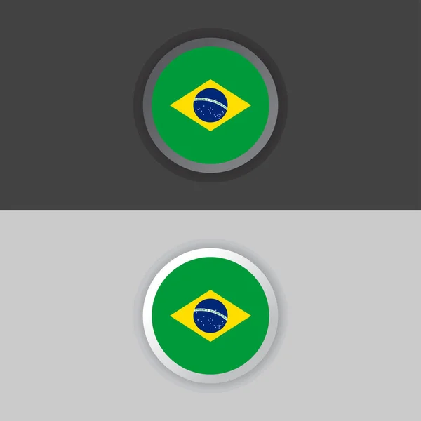Illustration Brazil Flag Template — Stok Vektör