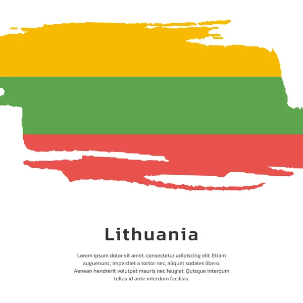 Illustration Lithuania Flag Template — Vetor de Stock