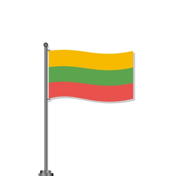 Illustration Lithuania Flag Template — Stock Vector