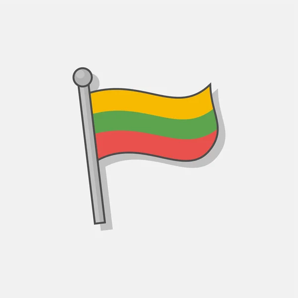 Illustration Lithuania Flag Template — Image vectorielle