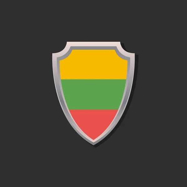 Illustration Lithuania Flag Template — Vetor de Stock