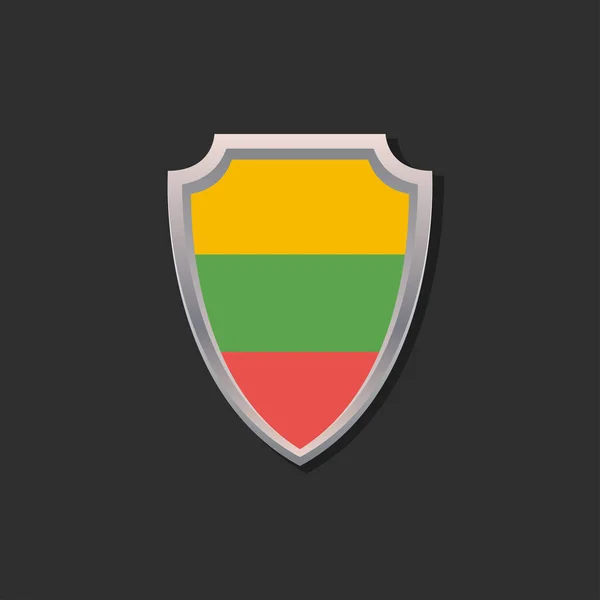 Illustration Lithuania Flag Template — Stockvektor