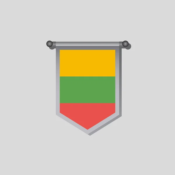 Illustration Lithuania Flag Template — Vetor de Stock