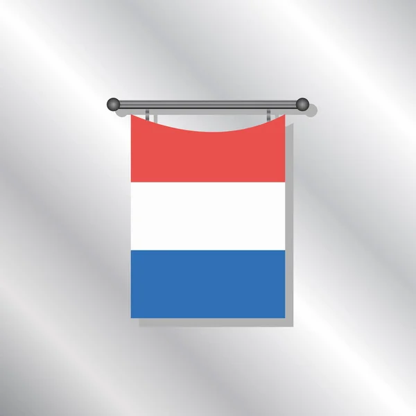 Illustration Luxembourg Flag Template — Archivo Imágenes Vectoriales