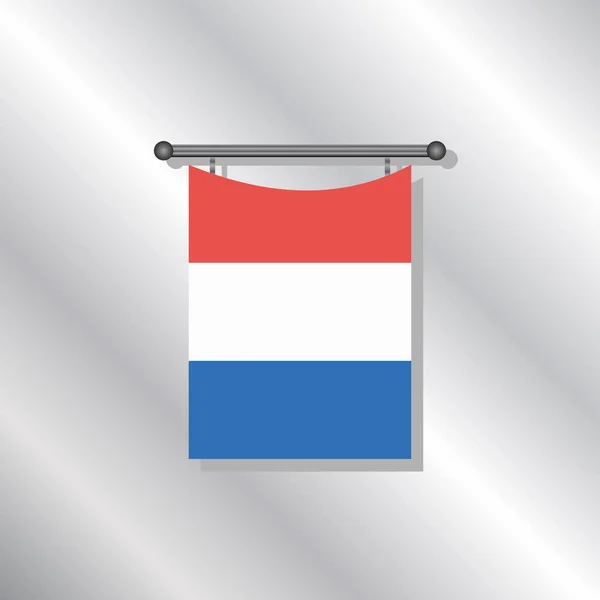 Illustration Luxembourg Flag Template — Stockový vektor