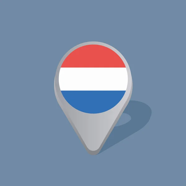 Illustration Luxembourg Flag Template — Vetor de Stock