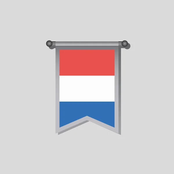 Illustration Luxembourg Flag Template — Vector de stock