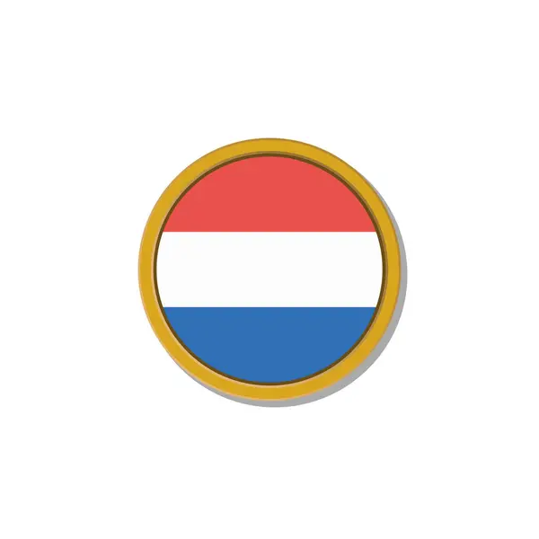 Illustration Luxembourg Flag Template — Vetor de Stock