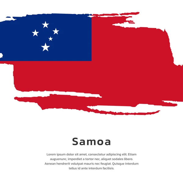 Illustration Samoa Flaggmall — Stock vektor