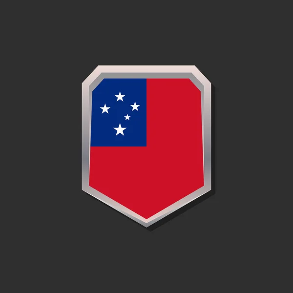 Illustrazione Del Modello Bandiera Samoa — Vettoriale Stock