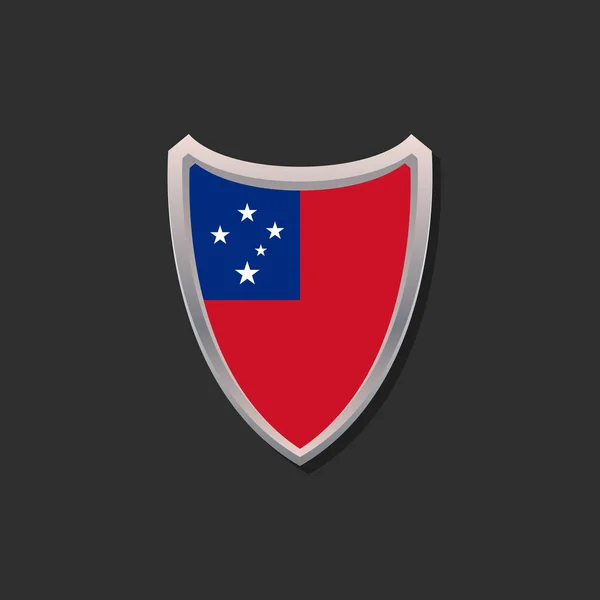 Εικονογράφηση Του Προτύπου Σημαίας Της Σαμόα — Διανυσματικό Αρχείο