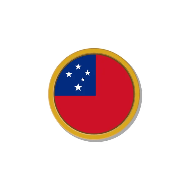 Ilustrace Šablony Vlajky Samoa — Stockový vektor