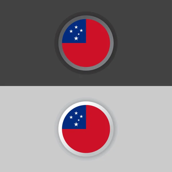 Samoa Bayrak Şablonu — Stok Vektör