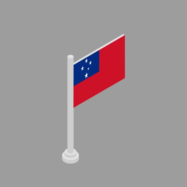 Samoa Bayrak Şablonu — Stok Vektör