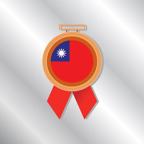 Иллюстрация Шаблона Флага Тайваня — стоковый вектор